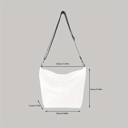 eybag - Wide Geometric Strap Bag,  Large Capacity Crossbody Bag For Girls, Retro Fashion Shoulder Bag