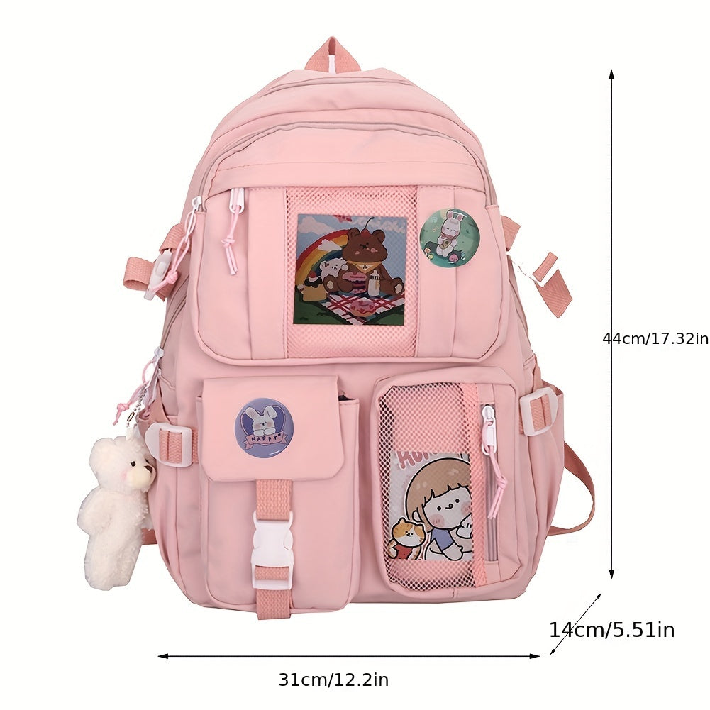 eybag - Women's Travel Backpack Women's Multi-Pocket Waterproof College School Bag Transparent Bag Large Capacity Laptop Backpack Reinforcement