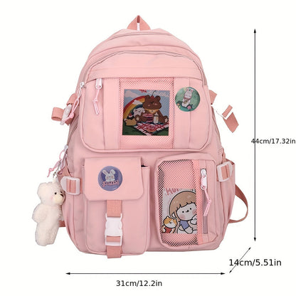 eybag - Women's Travel Backpack Women's Multi-Pocket Waterproof College School Bag Transparent Bag Large Capacity Laptop Backpack Reinforcement