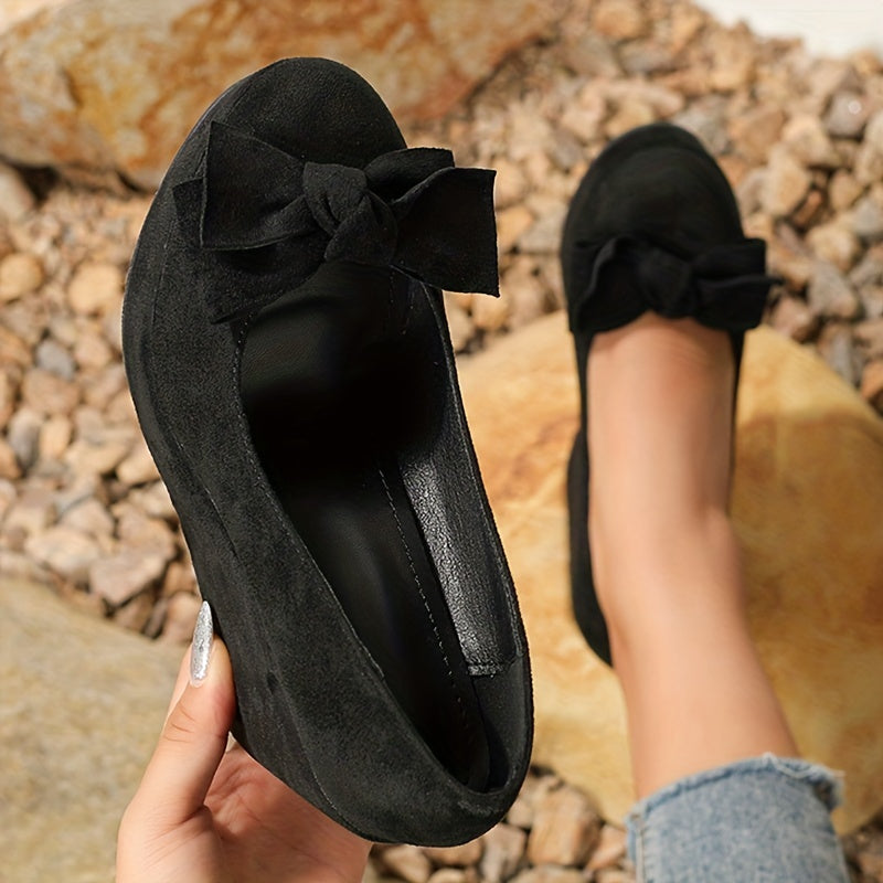 Elegant Bowknot Platform Wedges: Ultra-High, Breathable, All-Season Comfort Heels for Elevated Style