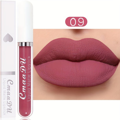 (Velvet Chocolate) Matte Liquid Lipstick Women's Lip Gloss Set 18 Colors Original Matte Long-lasting Dark Red Original 24-hour Makeup Lipstick Long-lasting Waterproof Valentine's Day Gifts For Music Festival