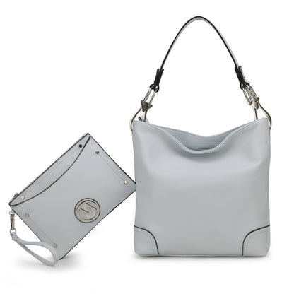 MKF Collection Viviana Hobo Bag and Wristlet Set by Mia K.