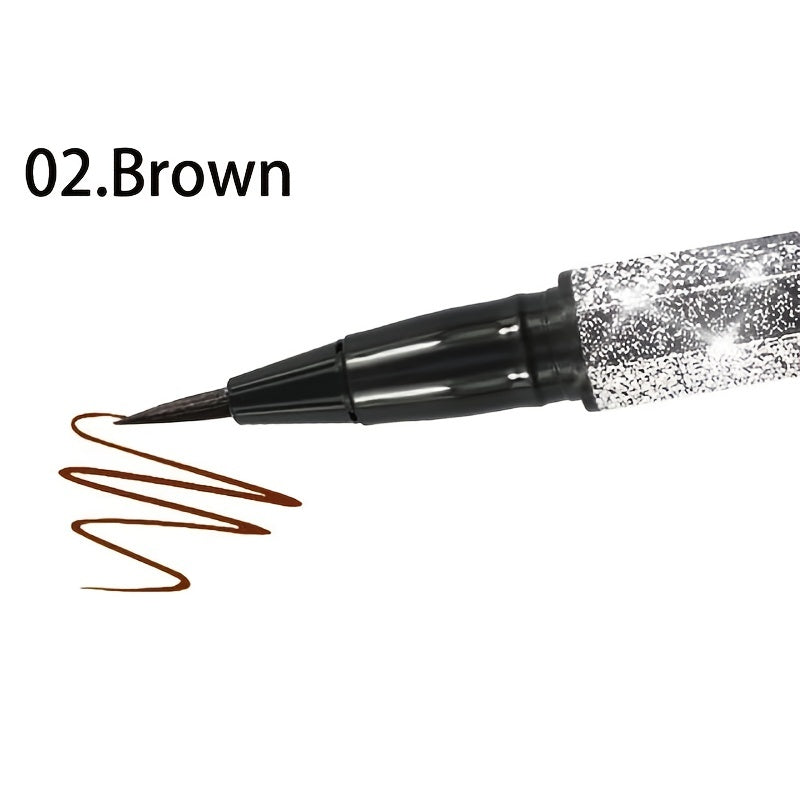 1pc Starry Night Waterproof Eyeliner Pen with Soft Sponge Tip - Long-Lasting, Smooth, Quick-Drying, and Smudge-Proof for Beautiful, Professional Eye Makeup Looks