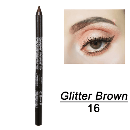 Vibrant Multi-Colored Metallic Smoky Eyeliner - Long-Lasting, Waterproof, Glitter Finish, Smudge-Proof, Easy to Apply Eye Makeup for Music Festival, Party, and Everyday Use