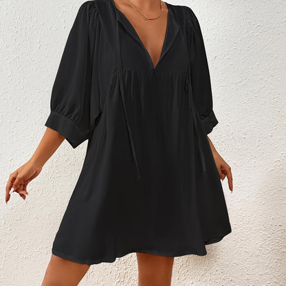 Womens Beachy Keen Swimsuit Cover Ups - Adorable Short Sleeve Mid-Length Quick-Dry Bathing Suit Coverup for Loungewear - Perfect for Beach and Poolside Activities, Designed Exclusively for Women