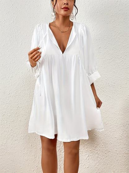 Womens Beachy Keen Swimsuit Cover Ups - Adorable Short Sleeve Mid-Length Quick-Dry Bathing Suit Coverup for Loungewear - Perfect for Beach and Poolside Activities, Designed Exclusively for Women