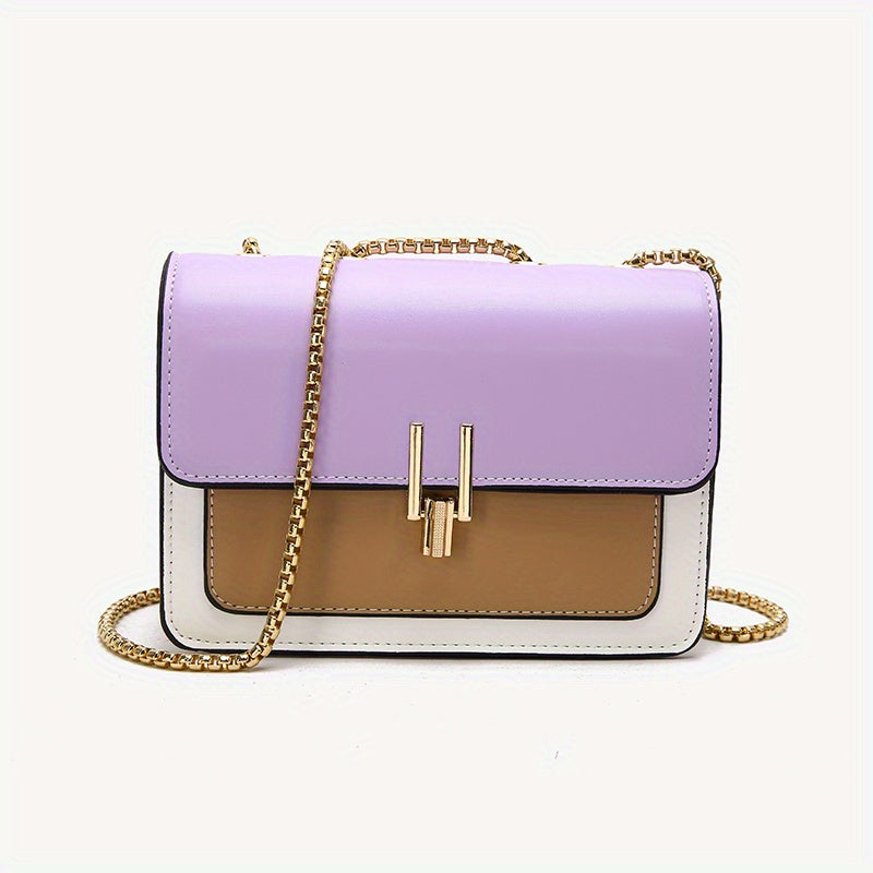 eybag - Fashion Flap Shoulder Bag, Women's Buckle Decor Crossbody Purse With Wide Strap