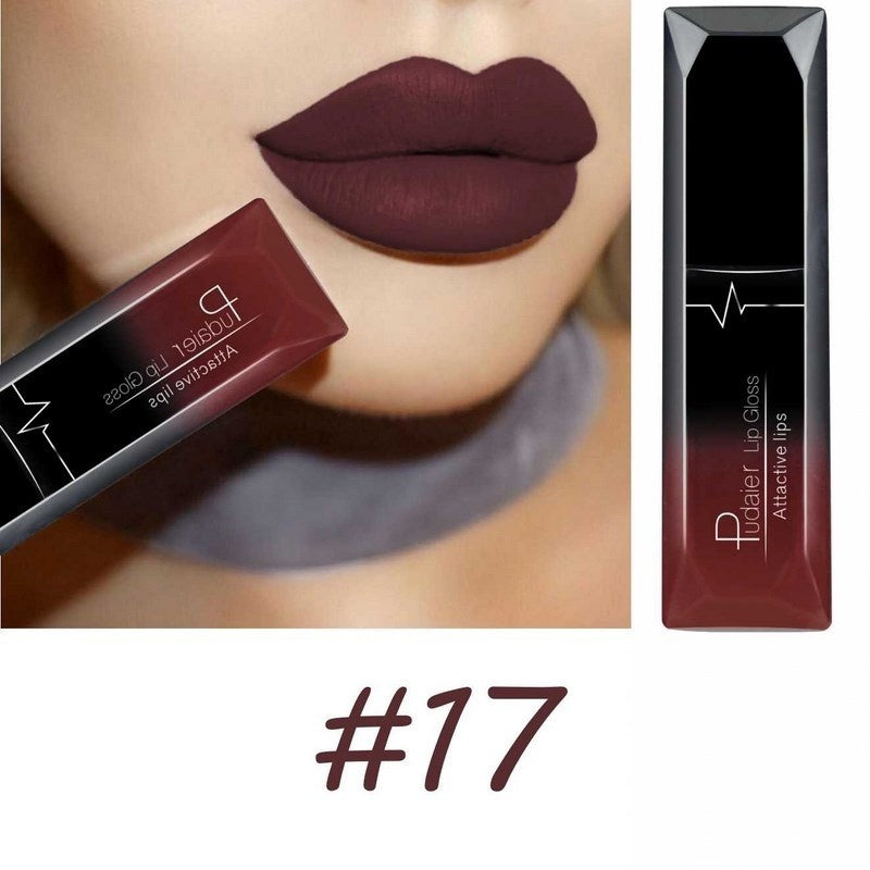 Christmas Lip Makeup 18 Color Super Matte Velvet Long Lasting Lipgloss Liquid Lipstick Lip Cream Gift For   Valentine's Day Gifts