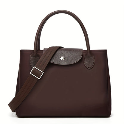 Chic Oxford Fabric Tote Bag for Women - Spacious & Stylish with Adjustable Strap, Zip Closure - Available in Multiple Colors