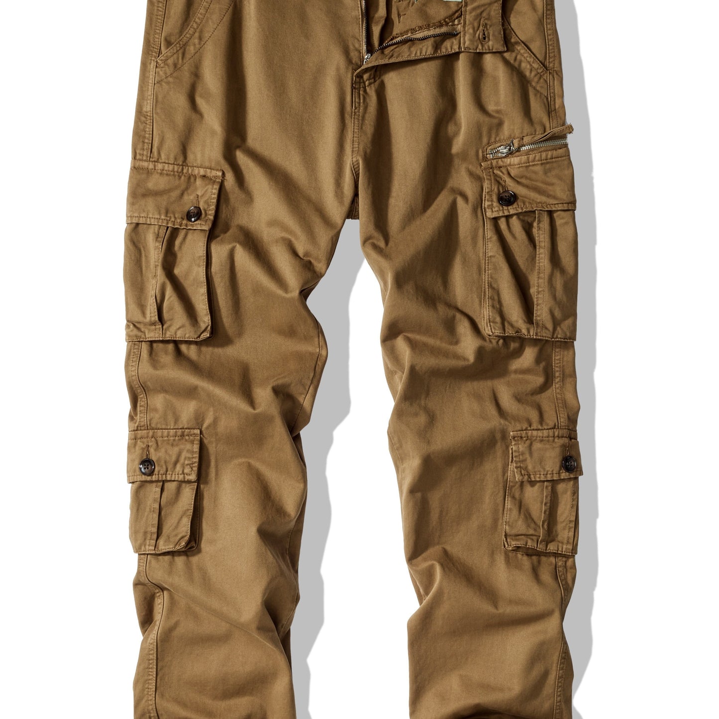 Mens Fashion-Forward Solid Cargo Pants - Durable & Comfortable with Multiple Flap Pockets - Loose Fit for Casual Outdoor, Work & Streetwear - Hip Hop Inspired Style