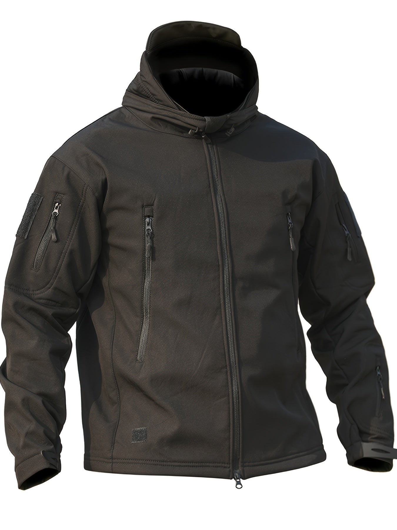 Water-Resistant Softshell Jacket and Pants Set for Men - Windproof, Hooded, Multi-Pocket, Breathable, and Comfortable - Ideal for Outdoor Activities like Hiking, Cycling, Training, and More