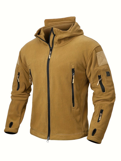 Winter Warmth Master - Premium Tactical Hoodie Fleece Jacket with 7 Zip Pockets, Full-Zip Military Army Outerwear for Outdoor Sports, Skiing, Hunting, Hiking, and Camping - Durable, Water-Resistant, and Breathable Coat for Men