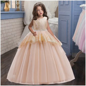 Party gifts Party decoration hot sale new New Quality Party Girl Dress Teenage Christmas Children Wedding Lace Flower Girl Dress Clothes Princess Pageant Long Vestidos