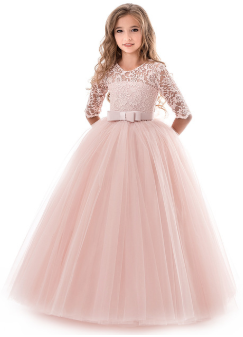 Party gifts Party decoration hot sale new New Quality Party Girl Dress Teenage Christmas Children Wedding Lace Flower Girl Dress Clothes Princess Pageant Long Vestidos