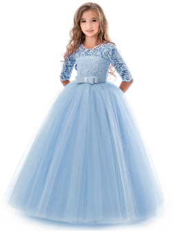 Party gifts Party decoration hot sale new New Quality Party Girl Dress Teenage Christmas Children Wedding Lace Flower Girl Dress Clothes Princess Pageant Long Vestidos