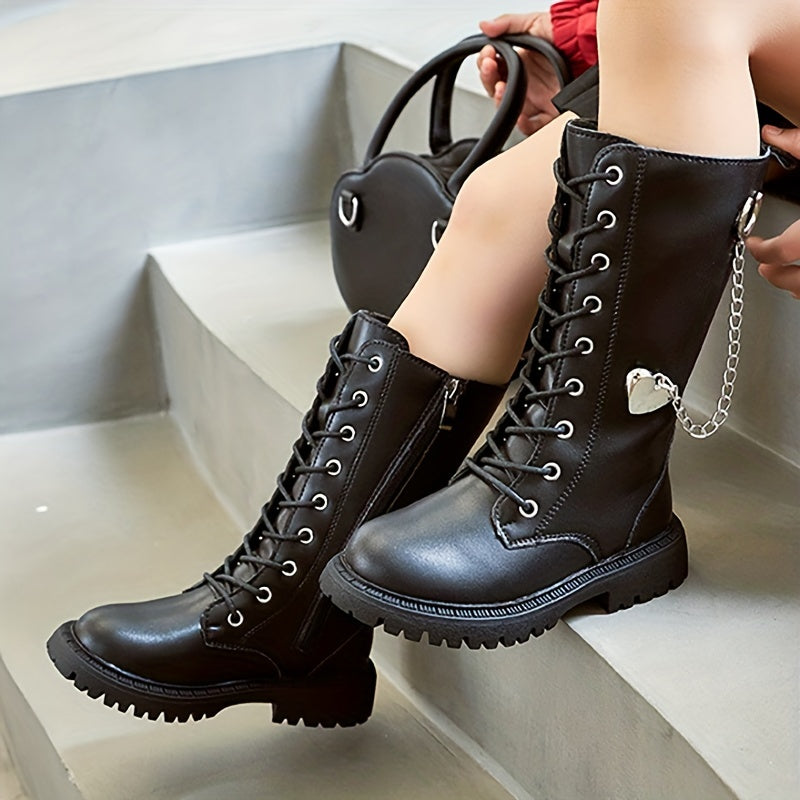 Trendy Cool Boots With Zipper For Girls, Lightweight Non Slip Boots For Indoor Outdoor Travel, Autumn And Winter