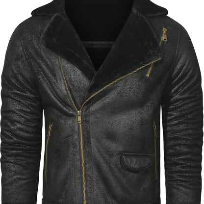 Winter Essential Men's Hooded Jacket - Warm, Durable Fleece with Stylish Lapel & Zipper; Perfect Daily Casual Wear