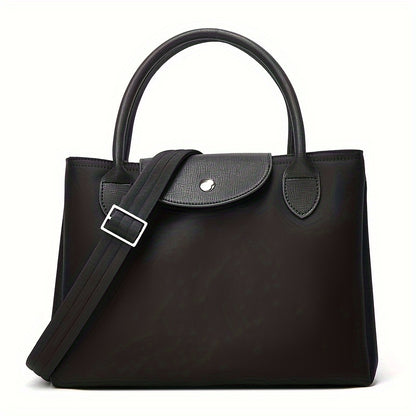 Chic Oxford Fabric Tote Bag for Women - Spacious & Stylish with Adjustable Strap, Zip Closure - Available in Multiple Colors