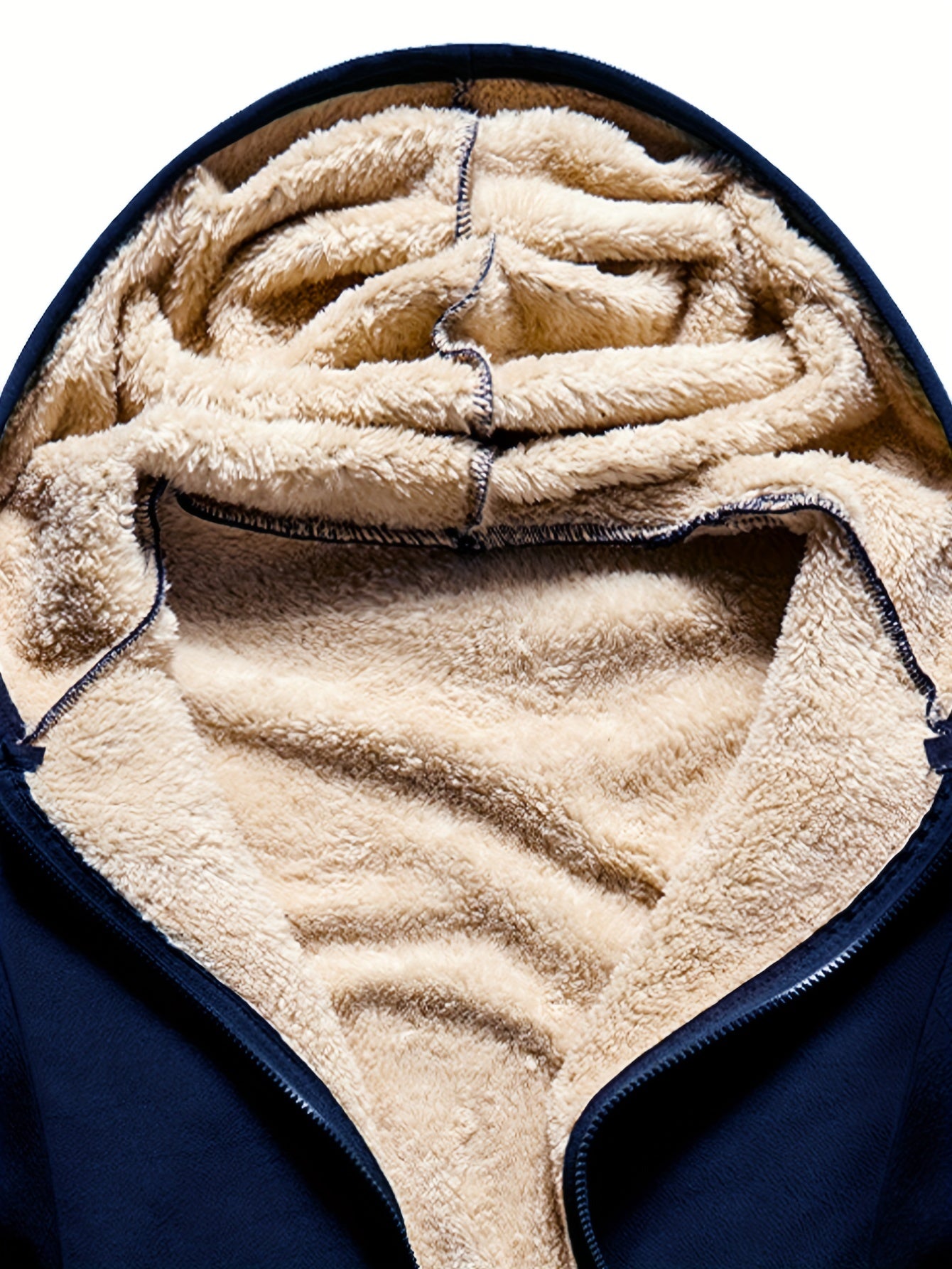 Mens Ultra-Cozy Sherpa-Lined Hooded Jacket - Full Zip, Windproof & Stylish - Perfect for Gym Sports, Winter & Fall