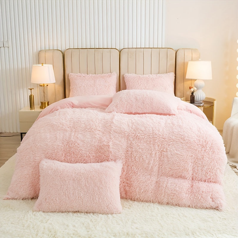 3pcs Multi-color Polyester Bedding Set, 1pc * Duvet Cover + 2pcs * Pillowcase, Without Pillow Core