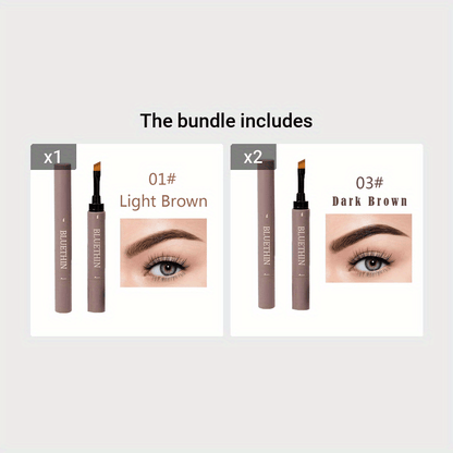 Double-ended Eyebrow Cream, Waterproof And Sweat Proof, Smudge Proof, Long Lasting Makeup Without Separation, Eyebrow Pencil With Matching Brush Eyebrow Pomade