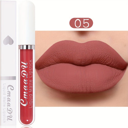 (Velvet Chocolate) Matte Liquid Lipstick Women's Lip Gloss Set 18 Colors Original Matte Long-lasting Dark Red Original 24-hour Makeup Lipstick Long-lasting Waterproof Valentine's Day Gifts For Music Festival