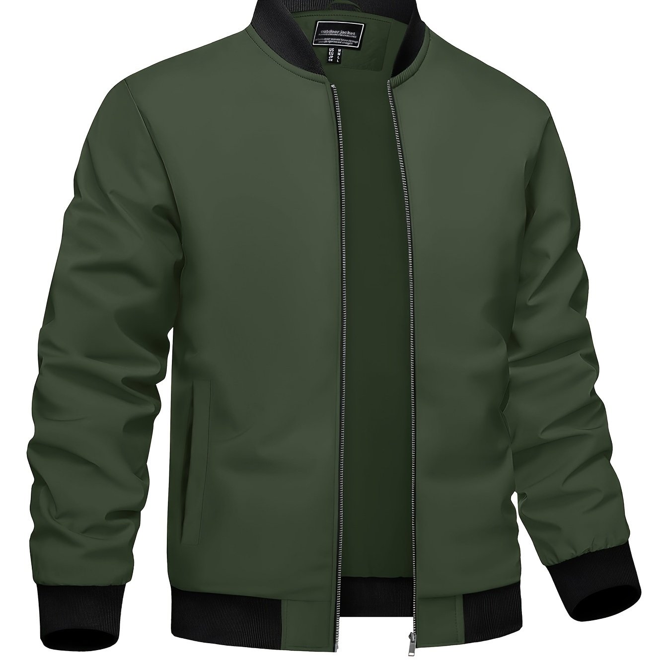 Winter Explorer Jacket - Windproof, Water-Resistant, and Ultra-Comfortable with Multi-Pocket Design, Ribbed Cuffs, and Hem, Full-Zipper Placket, and Skin-Friendly Polyester Fabric - Classic Style, Lightweight, and Fashionable Baseball Jacket for Men