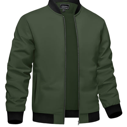 Winter Explorer Jacket - Windproof, Water-Resistant, and Ultra-Comfortable with Multi-Pocket Design, Ribbed Cuffs, and Hem, Full-Zipper Placket, and Skin-Friendly Polyester Fabric - Classic Style, Lightweight, and Fashionable Baseball Jacket for Men