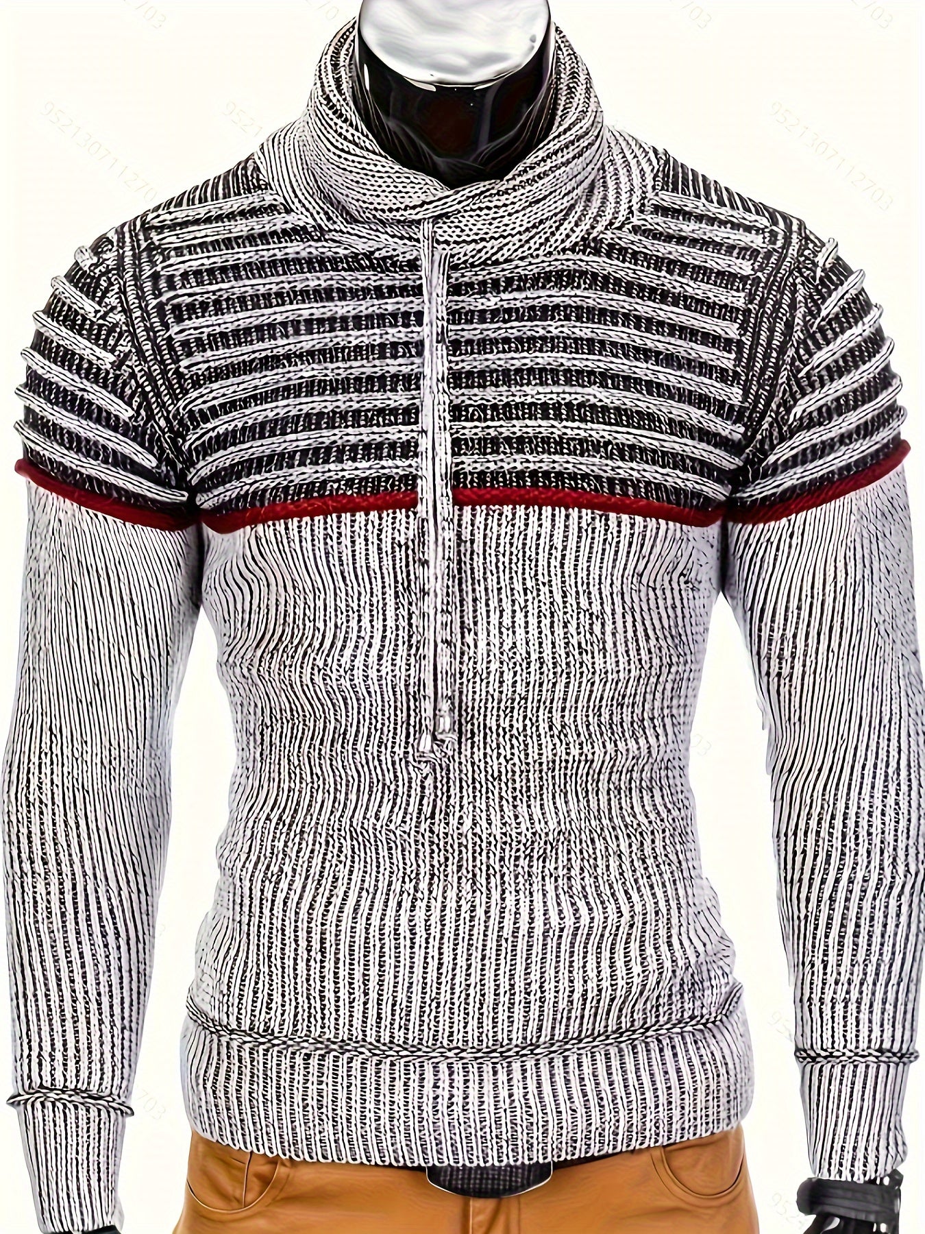 Soft Retro Cowl Neck Knit Sweater for Men - Timeless Casual Style, Perfect for Winter and Fall - Ideal Gift Option