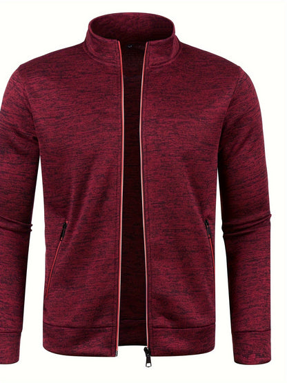 Stylish Full-Zip Mid-Stretch Cardigan Sweater Coat - Soft, Breathable, and Warm for Men's Casual Wear - Perfect for Fall and Winter Seasons