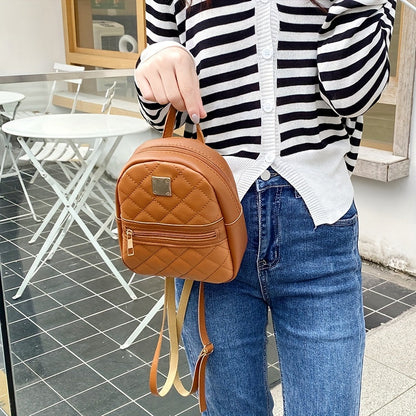 eybag - Cute Mini Small Size Women's Backpack, With Adjustable Strap, Zipper Casual Shoulder Bag, Mobile Casual Phone Bag, Casual Camera Bag, Lipstick Bag, Key Bag (17*8*19)cm