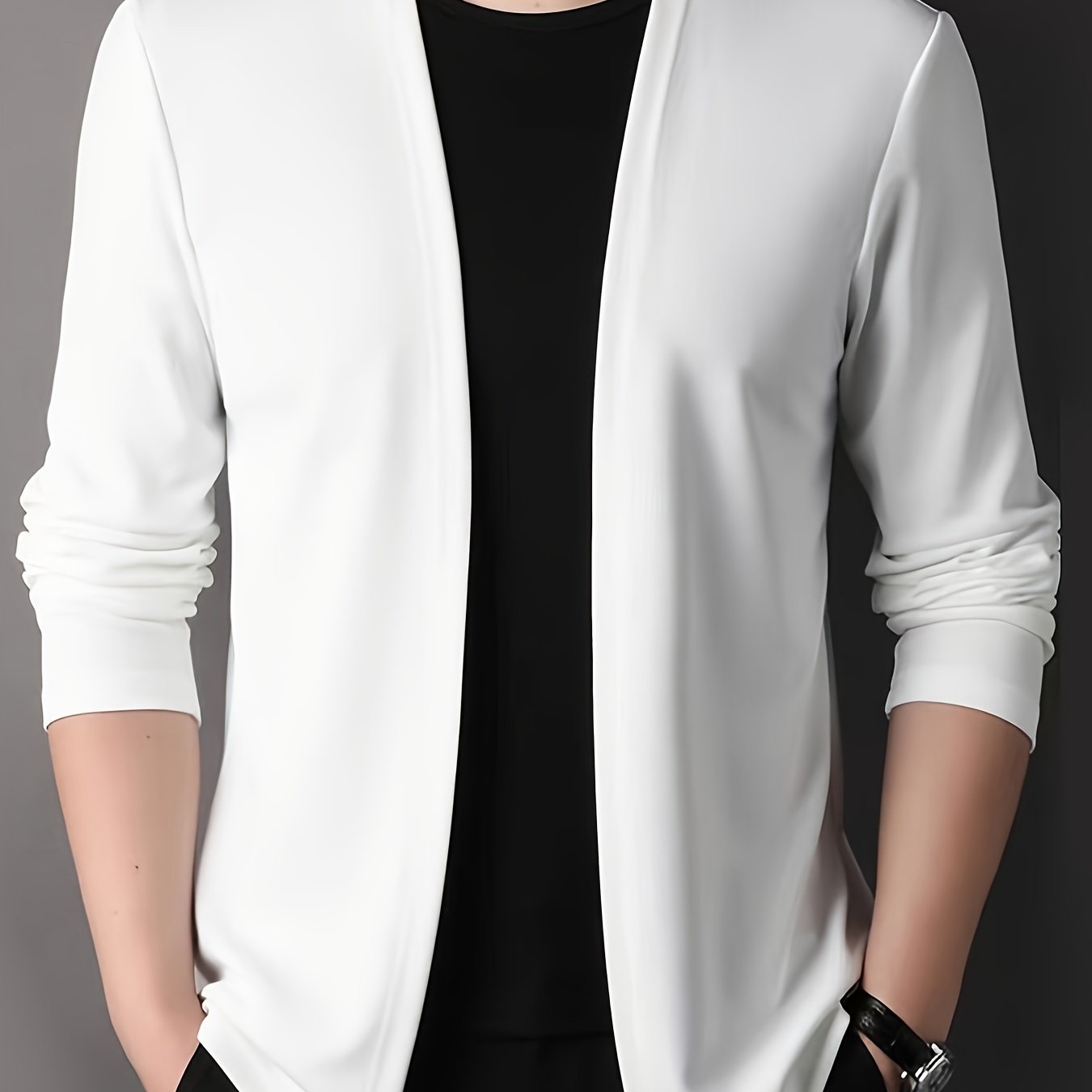 Men's Knitted Cardigan - Sleek Slim-Fit, Long Sleeve, Breathable Fabric | Perfect for Outdoor Leisure & Everyday Comfort