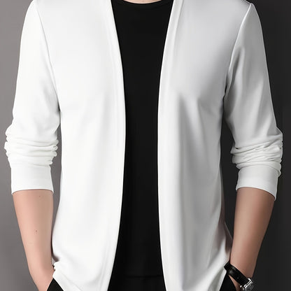 Men's Knitted Cardigan - Sleek Slim-Fit, Long Sleeve, Breathable Fabric | Perfect for Outdoor Leisure & Everyday Comfort