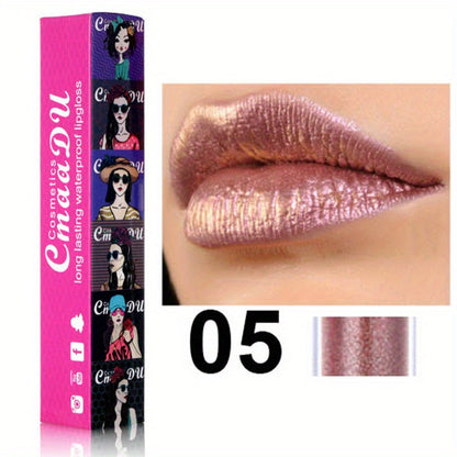 11 Color Lip Gloss, Metallic Shimmer Glitter Finish Lipstick, Long Lasting Waterproof Lip Stain Valentine's Day Gifts For Music Festival