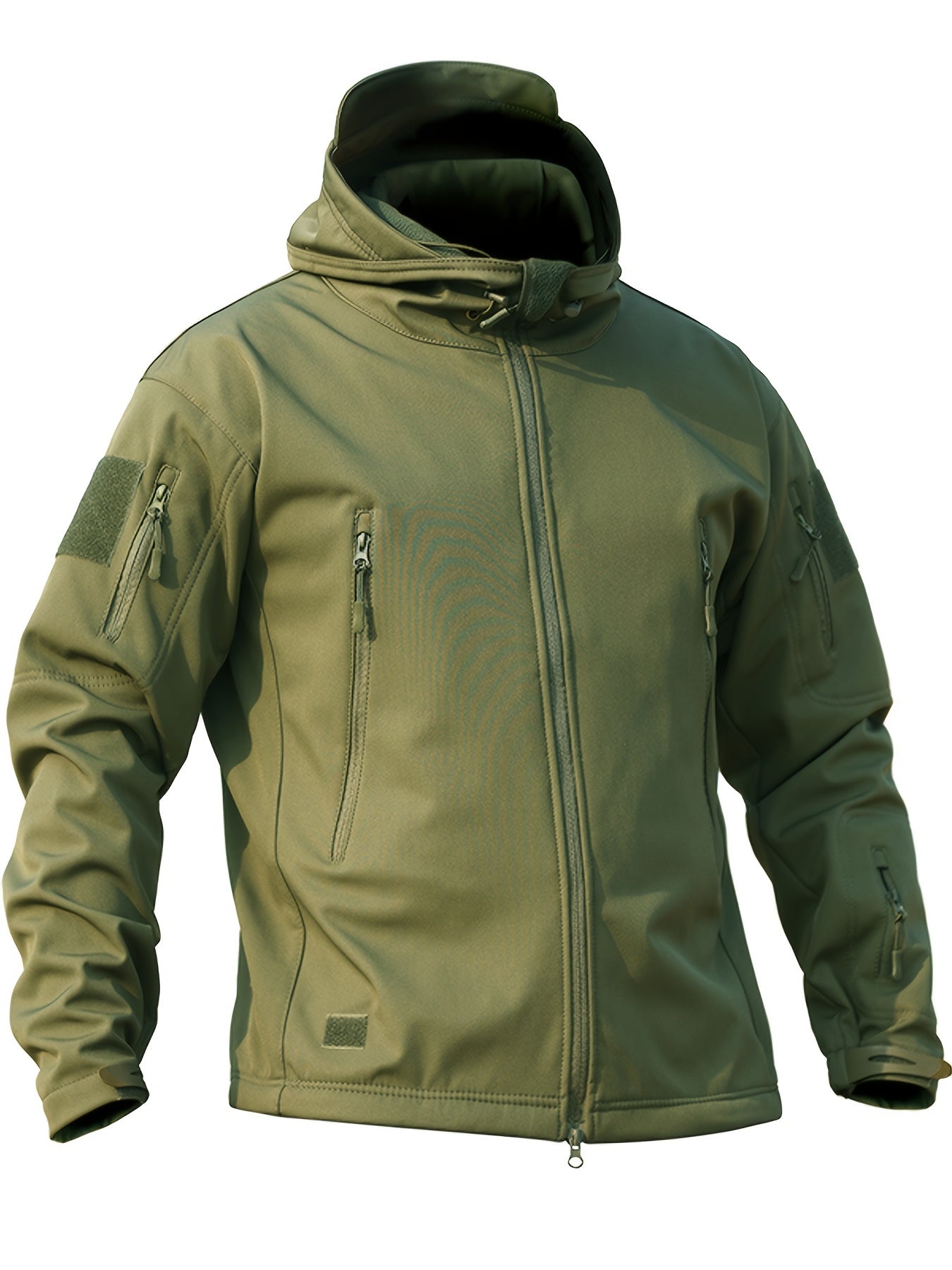 Water-Resistant Softshell Jacket and Pants Set for Men - Windproof, Hooded, Multi-Pocket, Breathable, and Comfortable - Ideal for Outdoor Activities like Hiking, Cycling, Training, and More