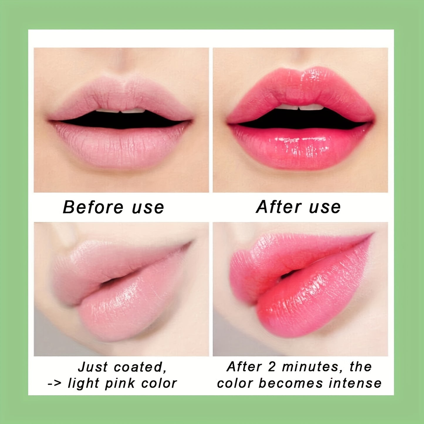 Aloe Vera Color Changing Lipstick, Long Lasting Moisturizing Temperature Color Changing Aloe Vera Lip Gloss Lip Balm, Green Lipstick That Turns Pink Magic Lipstick Makeup Valentine's Day Gifts