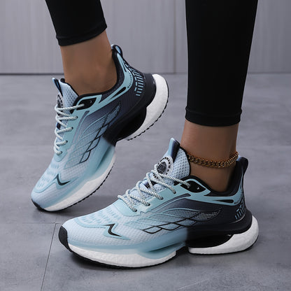 Lightweight Mesh Low Top Round Toe Sports Shoes - Breathable, Comfortable, and Casual Lace Up Sneakers for Outdoor Activities - Spring All-Season Wear