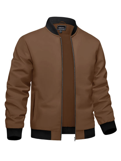 Winter Explorer Jacket - Windproof, Water-Resistant, and Ultra-Comfortable with Multi-Pocket Design, Ribbed Cuffs, and Hem, Full-Zipper Placket, and Skin-Friendly Polyester Fabric - Classic Style, Lightweight, and Fashionable Baseball Jacket for Men