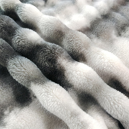 Ultra-Soft Tie-Dye Faux Fur Throw Blanket - Versatile, Machine Washable for Couch, Sofa, Bedroom & Living Room