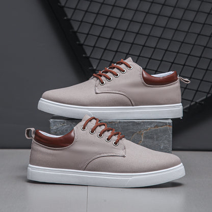 Comfy Classic Canvas Low Top Sneakers - Men's Skateboarding Shoes for Outdoor Street Walking, Workout, and Jogging with Durable Design and Trendy Style