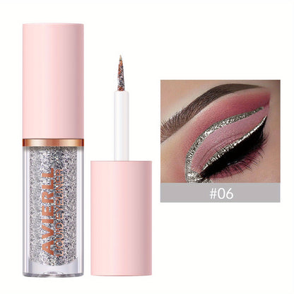 Vibrant Glitter Liquid Eyeliner Pen - Long-Lasting Waterproof Shimmer Eyeliner for Music Festival - Easy to Apply, Smudge-Proof, Fast Drying, and Highly Pigmented Eye Makeup