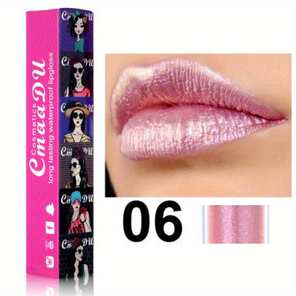 11 Color Lip Gloss, Metallic Shimmer Glitter Finish Lipstick, Long Lasting Waterproof Lip Stain Valentine's Day Gifts For Music Festival