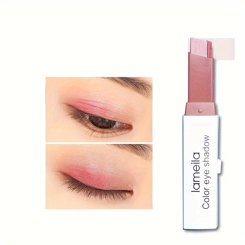 Lazy Eyeshadow Two Tone Gradient Glitter Eyeshadow Stick Waterproof Long Lasting Eye Makeup For Daily For Music Festival