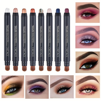 Vibrant Multicolor Eyeshadow Pencil Stick - Long-Lasting, Waterproof, Pearly Glitter, Matte Finish, Natural Look, Easy to Apply, Perfect for Music Festival, Lazy Day or Daily Use