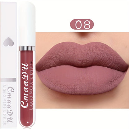 (Velvet Chocolate) Matte Liquid Lipstick Women's Lip Gloss Set 18 Colors Original Matte Long-lasting Dark Red Original 24-hour Makeup Lipstick Long-lasting Waterproof Valentine's Day Gifts For Music Festival