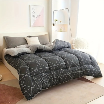 1pc Thickened Comforter Four Seasons Quilted Super Soft And Comfortable Warm, Machine Washable Dormitory Bedroom Warm Spring Autumn And Winter Printed Comforter