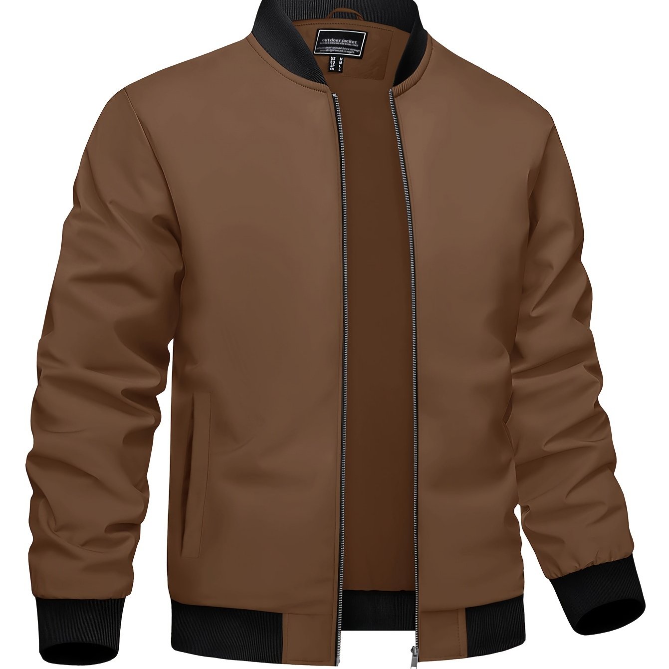 Winter Explorer Jacket - Windproof, Water-Resistant, and Ultra-Comfortable with Multi-Pocket Design, Ribbed Cuffs, and Hem, Full-Zipper Placket, and Skin-Friendly Polyester Fabric - Classic Style, Lightweight, and Fashionable Baseball Jacket for Men