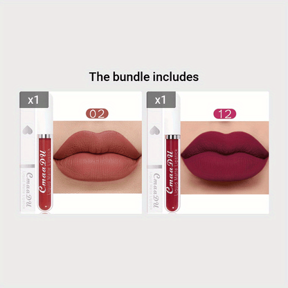 (Velvet Chocolate) Matte Liquid Lipstick Women's Lip Gloss Set 18 Colors Original Matte Long-lasting Dark Red Original 24-hour Makeup Lipstick Long-lasting Waterproof Valentine's Day Gifts For Music Festival