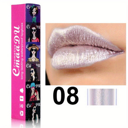 11 Color Lip Gloss, Metallic Shimmer Glitter Finish Lipstick, Long Lasting Waterproof Lip Stain Valentine's Day Gifts For Music Festival