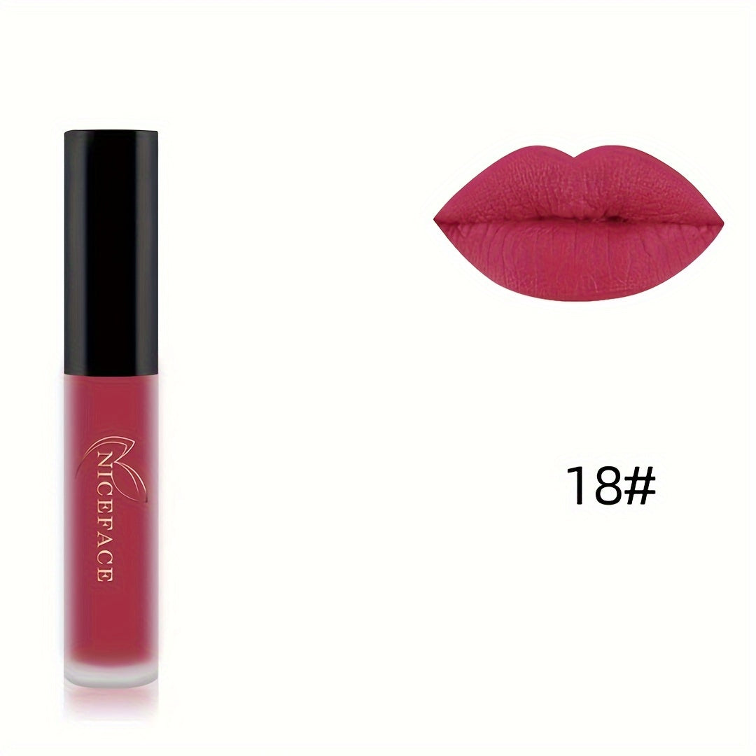 20-Color High Pigmented Matte Lip Glaze - Velvety Long-Lasting, Smudge-Resistant, All-Day Wear - Perfect Valentines Day Gift for Her - Non-Moisturizing Lipstick Collection